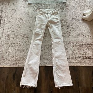 Zara White Flared jeans